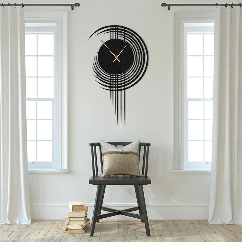 Oversized Modern Mimimalist Metal Wall Clock